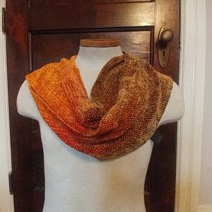 Orange handwoven scarf